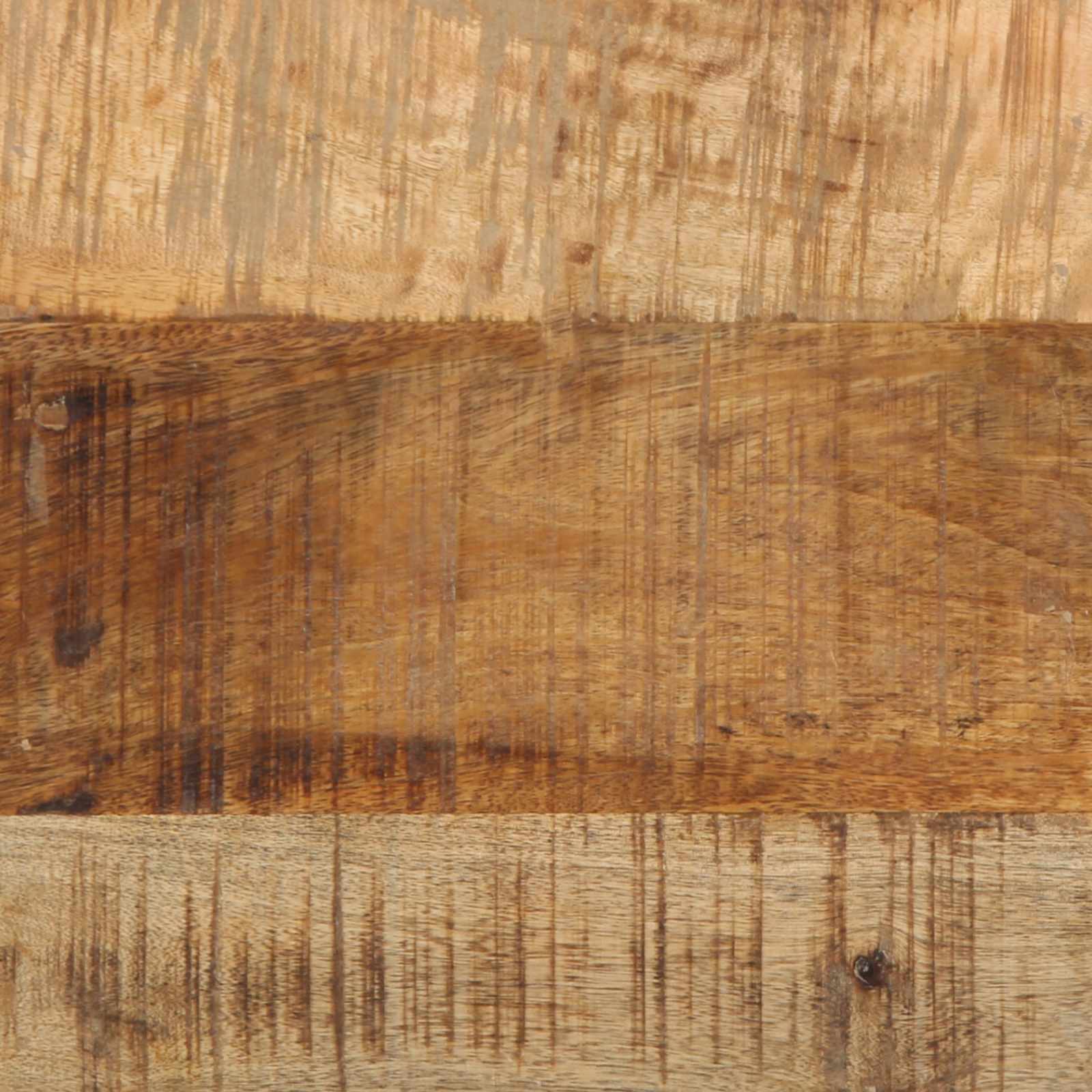 End Table Καφέ και Μαύρο 40 x 40 x 50 cm Στερεό ξύλο μάνγκο