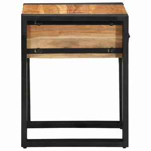 End Table Καφέ και Μαύρο 40 x 40 x 50 cm Στερεό Ξύλο Ακακίας - Pakobazaar