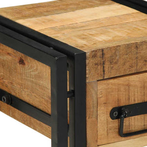 End Table Καφέ και Μαύρο 30 x 30 x 40 cm Στερεό ξύλο μάνγκο