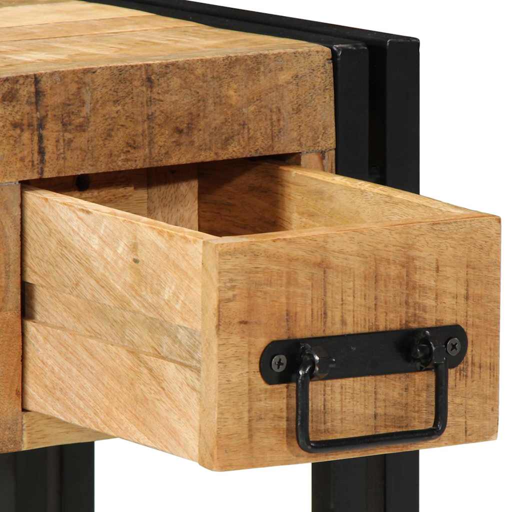 End Table Καφέ και Μαύρο 30 x 30 x 40 cm Στερεό ξύλο μάνγκο