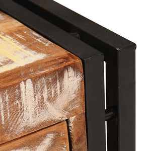 End Table με συρτάρι 30 x 30 x 40 cm Στερεό Ανακτηθέν Ξύλο - Pakobazaar