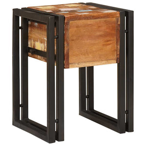 End Table με συρτάρι 30 x 30 x 40 cm Στερεό Ανακτηθέν Ξύλο - Pakobazaar
