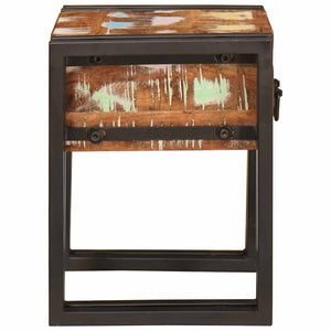 End Table με συρτάρι 30 x 30 x 40 cm Στερεό Ανακτηθέν Ξύλο - Pakobazaar