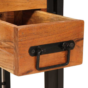 End Table Καφέ και Μαύρο 30 x 30 x 40 cm Στερεό Ξύλο Ακακίας - Pakobazaar