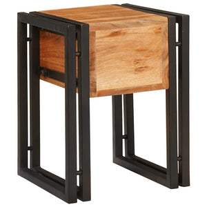 End Table Καφέ και Μαύρο 30 x 30 x 40 cm Στερεό Ξύλο Ακακίας - Pakobazaar