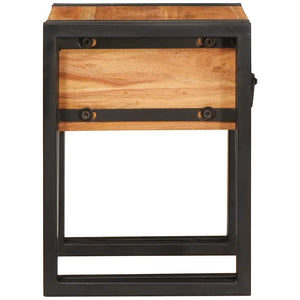 End Table Καφέ και Μαύρο 30 x 30 x 40 cm Στερεό Ξύλο Ακακίας - Pakobazaar