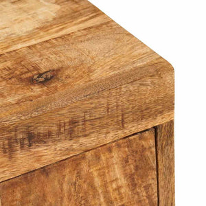 Κομοδίνο 2 τμχ. Καφέ 35 x 33 x 48 εκ Στερεό ξύλο μάνγκο
