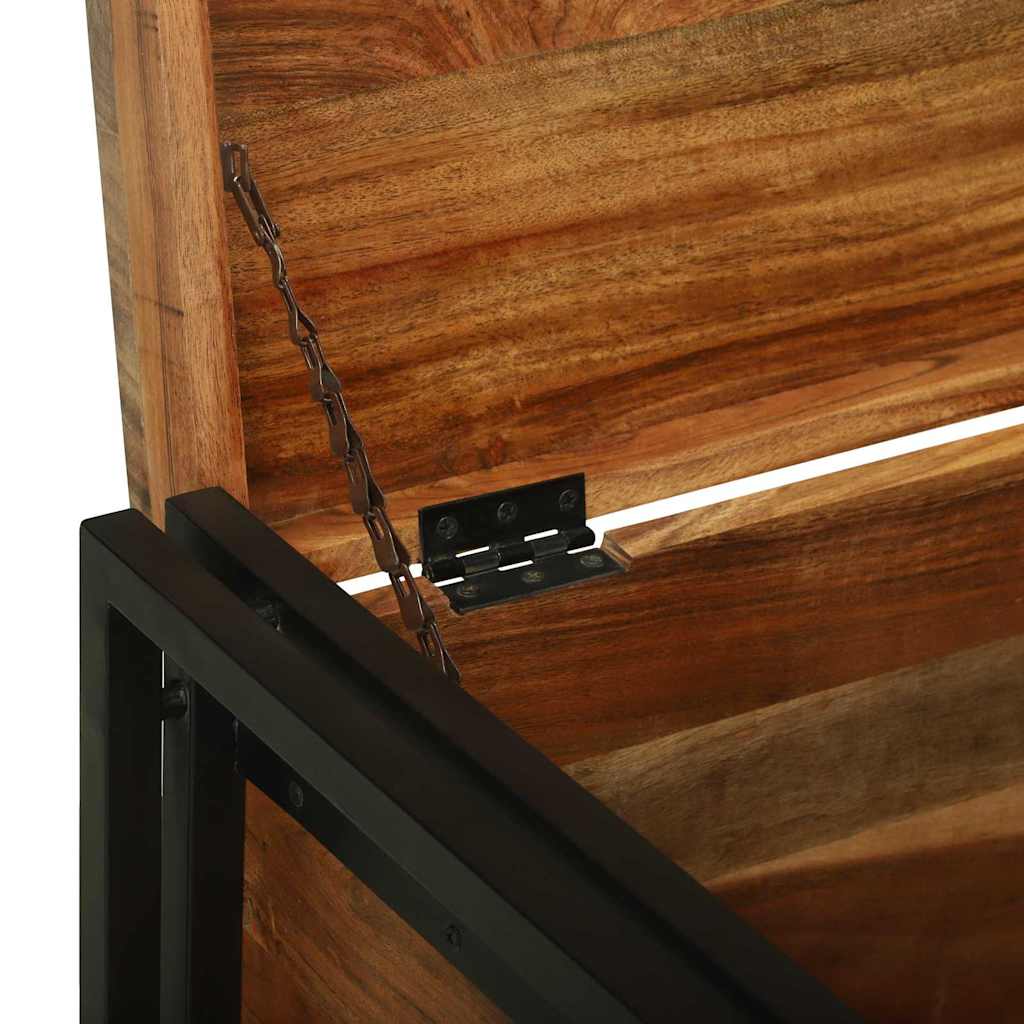 Κουτί αποθήκευσης Καφέ και Μαύρο 80 x 50 x 50 εκ Ξύλο ακακίας - Pakobazaar