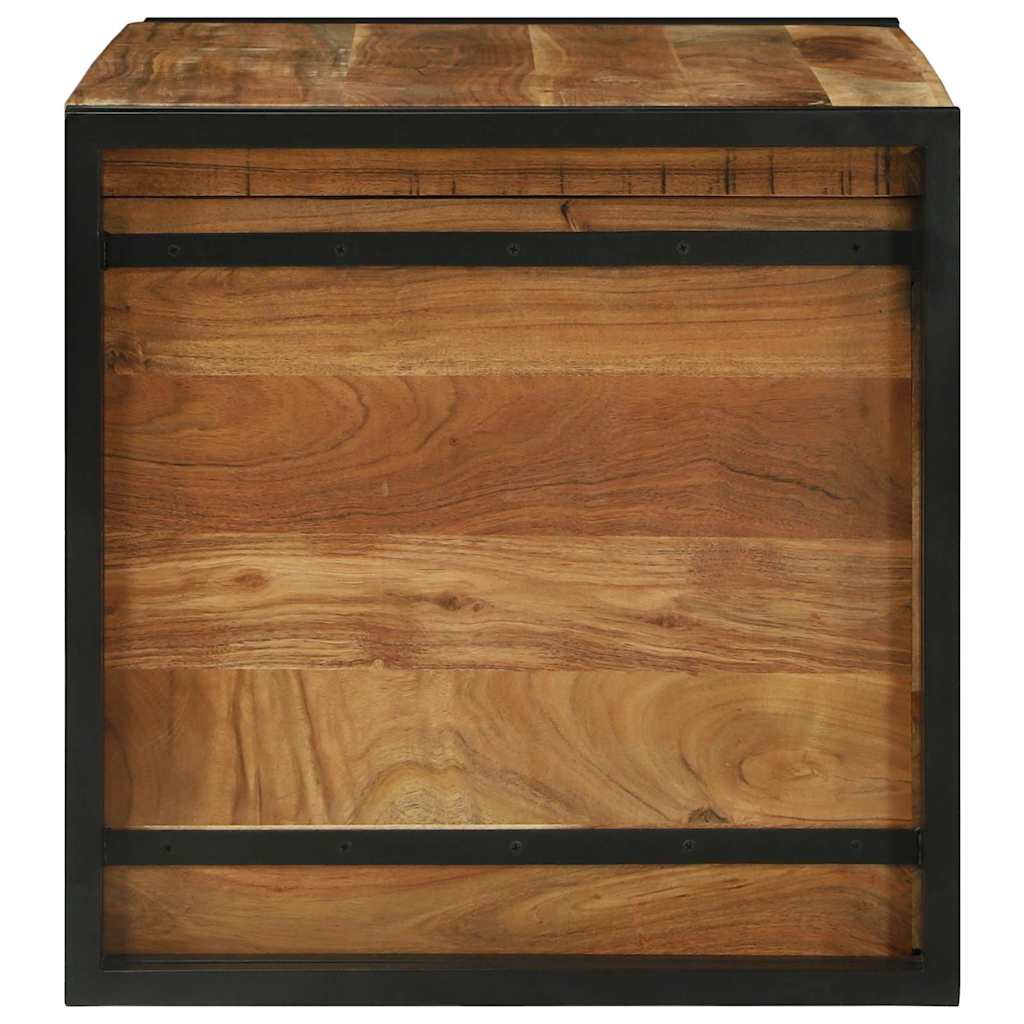 Κουτί αποθήκευσης Καφέ και Μαύρο 80 x 50 x 50 εκ Ξύλο ακακίας - Pakobazaar