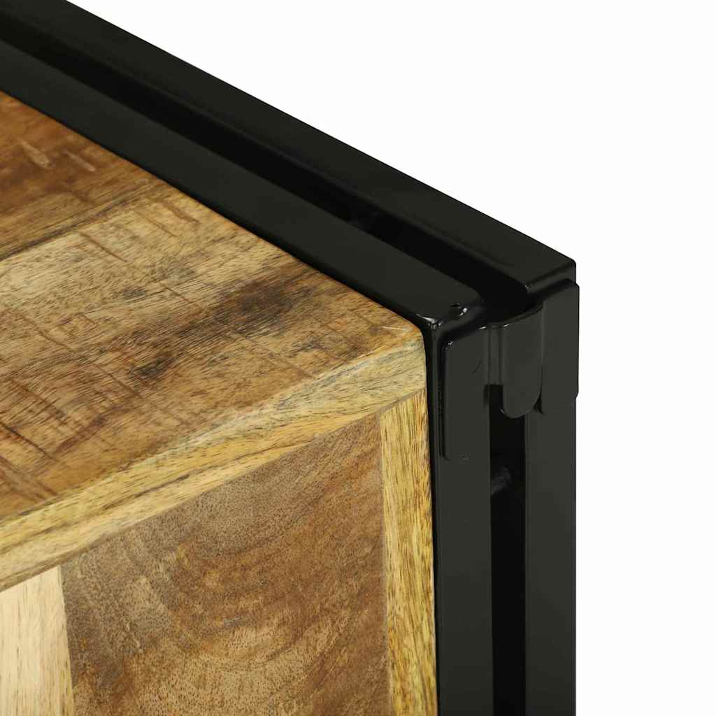 Ράφι Κρασιού Καφέ και Μαύρο 35 x 35 x 39 εκ Στερεό ξύλο μάνγκο