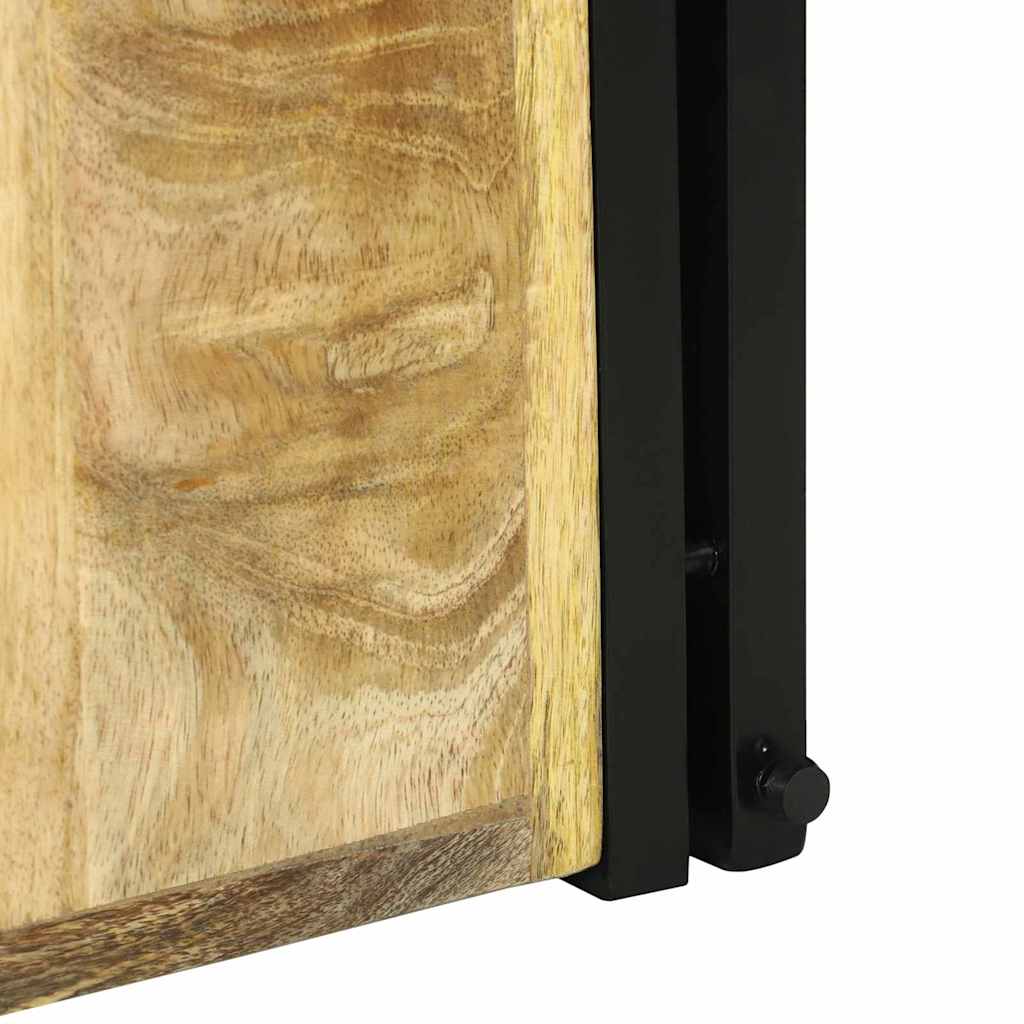 Ράφι Κρασιού Καφέ και Μαύρο 35 x 35 x 39 εκ Στερεό ξύλο μάνγκο