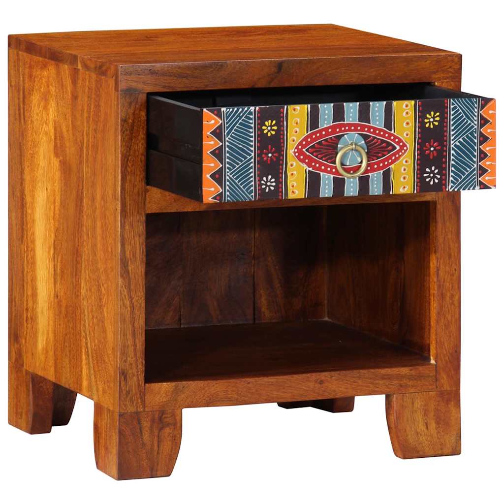 Κομοδίνο 40x35x45 cm από μασίφ ξύλο ακακίας - Pakobazaar