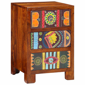 Κομοδίνο 40x40x60 cm από μασίφ ξύλο ακακίας - Pakobazaar