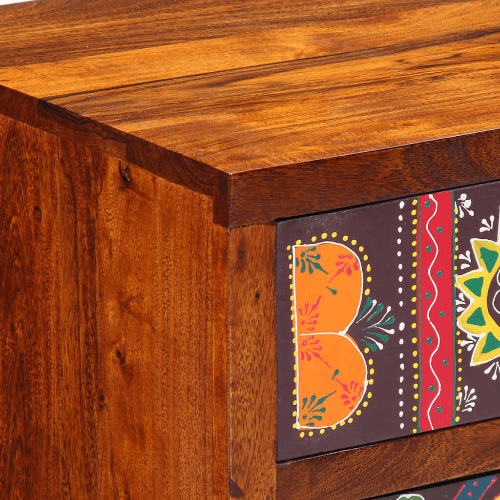 Κομοδίνο 40x40x60 cm από μασίφ ξύλο ακακίας