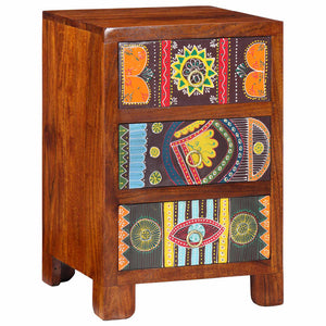 Κομοδίνο 40x40x60 cm από μασίφ ξύλο ακακίας - Pakobazaar