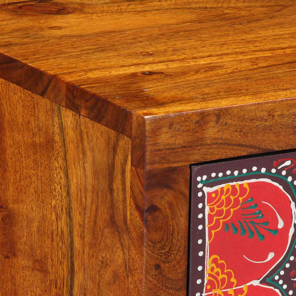 κομοδίνο 35x35x45 cm μασίφ ξύλο ακακίας