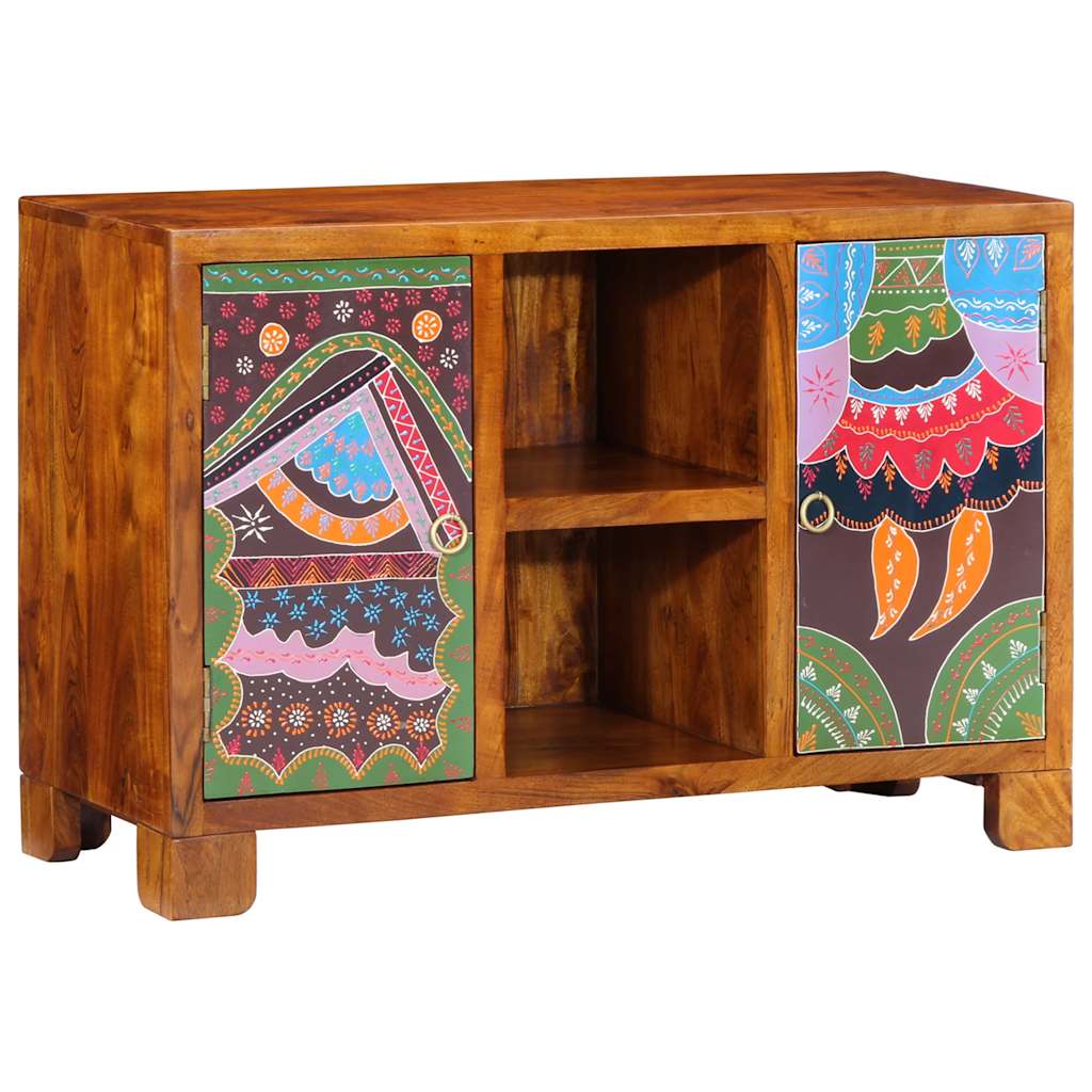Sideboard Πολύχρωμο 90x35x60 μασίφ ξύλο ακακίας - Pakobazaar
