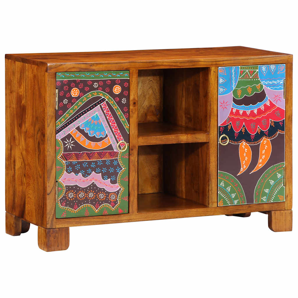 Sideboard Πολύχρωμο 90x35x60 μασίφ ξύλο ακακίας - Pakobazaar