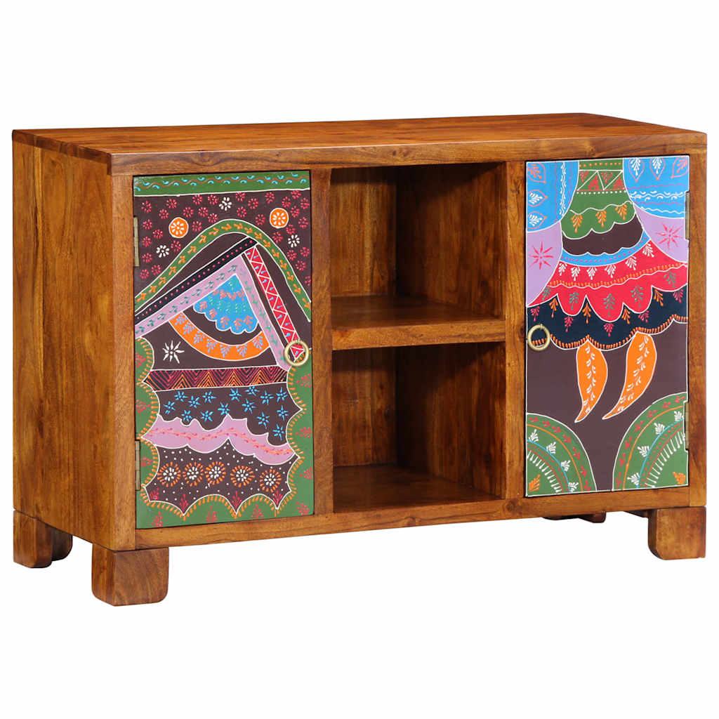 Sideboard Πολύχρωμο 90x35x60 μασίφ ξύλο ακακίας - Pakobazaar