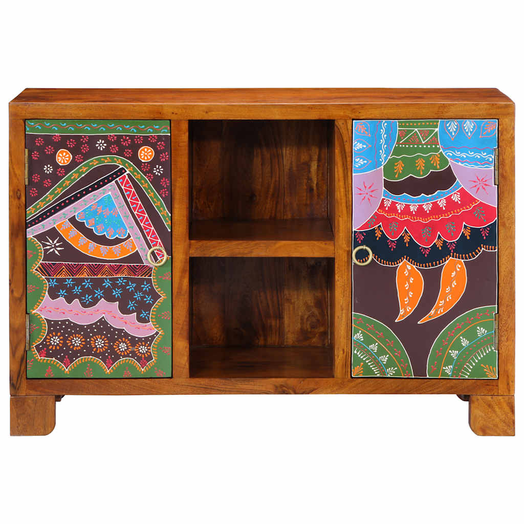 Sideboard Πολύχρωμο 90x35x60 μασίφ ξύλο ακακίας - Pakobazaar
