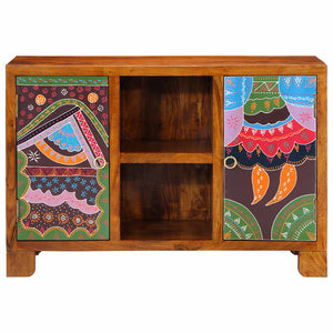 Sideboard Πολύχρωμο 90x35x60 μασίφ ξύλο ακακίας - Pakobazaar