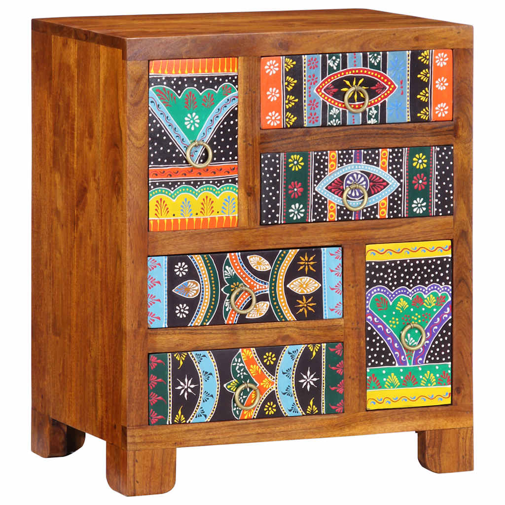 Sideboard Πολύχρωμο 50x35x60 μασίφ ξύλο ακακίας - Pakobazaar