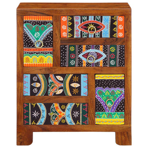 Sideboard Πολύχρωμο 50x35x60 μασίφ ξύλο ακακίας - Pakobazaar