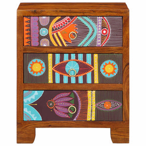 Sideboard Πολύχρωμο 50x35x60 μασίφ ξύλο ακακίας - Pakobazaar