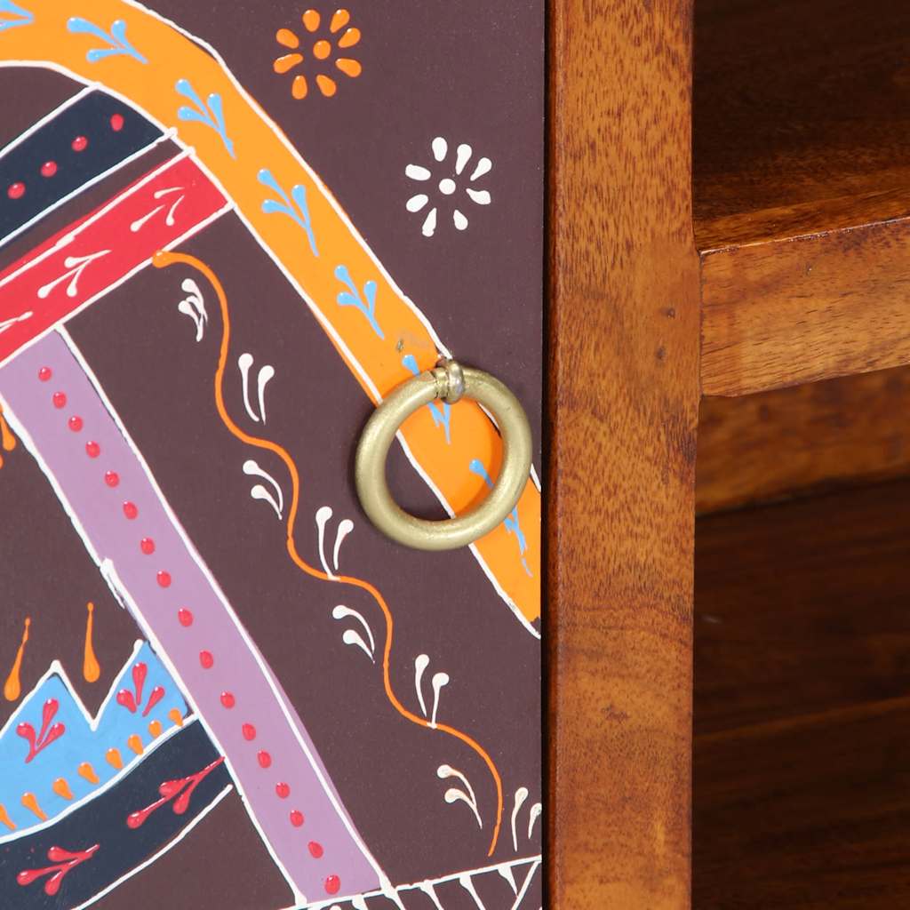 Ντουλάπι τηλεόρασης πολύχρωμο 90x30x45 μασίφ ξύλο ακακίας - Pakobazaar