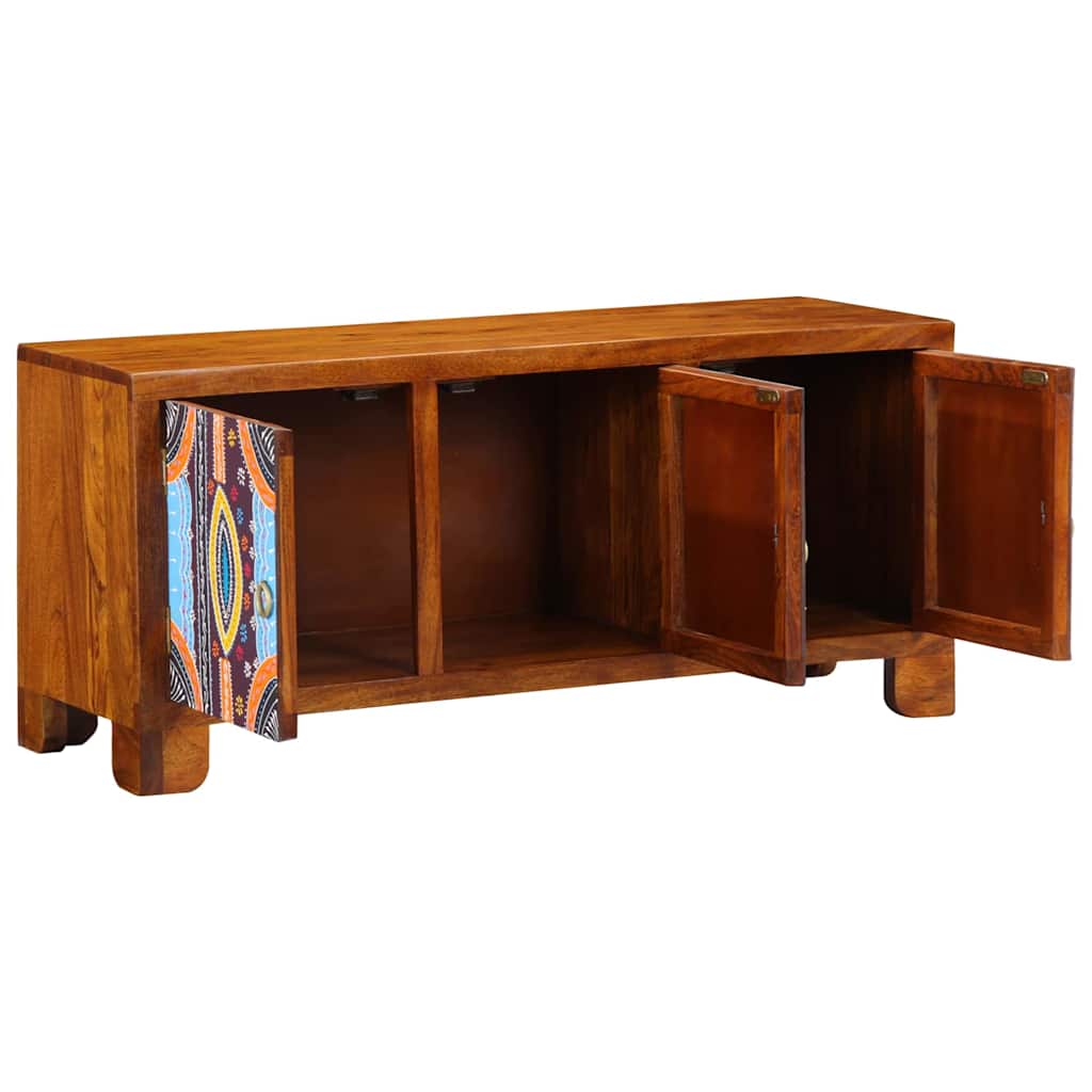 Πάγκος για παπούτσια με αποθήκευση Μέλι Καφέ 100 x 35 x 45 εκ. - Pakobazaar