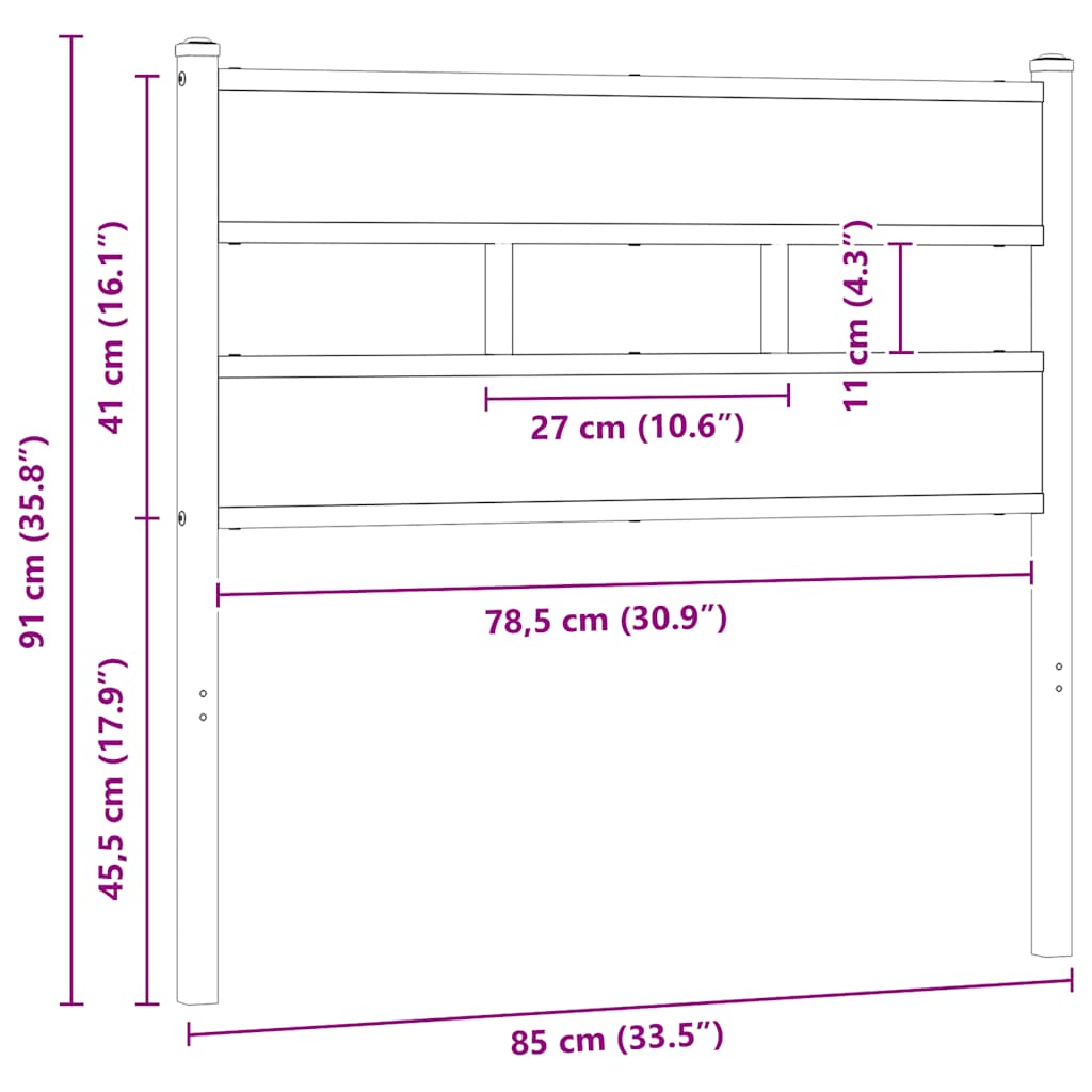 Ανταλλακτικό κεφαλάρι Καπνιστή Δρυς 80 εκ. Σιδερένιο/Επεξεργασμένο Ξύλο - Pakobazaar