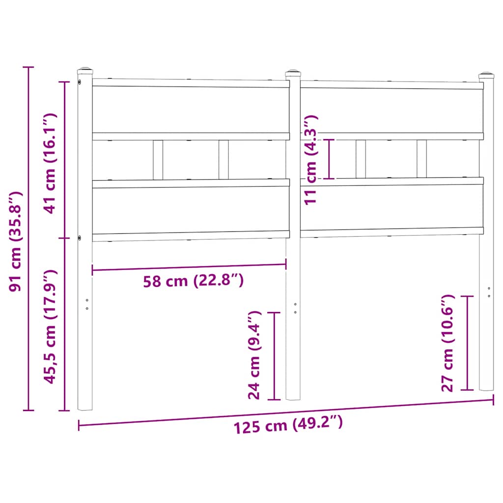 Ανταλλακτικό κεφαλάρι Καπνιστή Δρυς 120 εκ. Σιδερένιο/Επεξεργασμένο Ξύλο - Pakobazaar