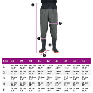 Waist Waders με μπότες σκούρο πράσινο μέγεθος 42 - Pakobazaar