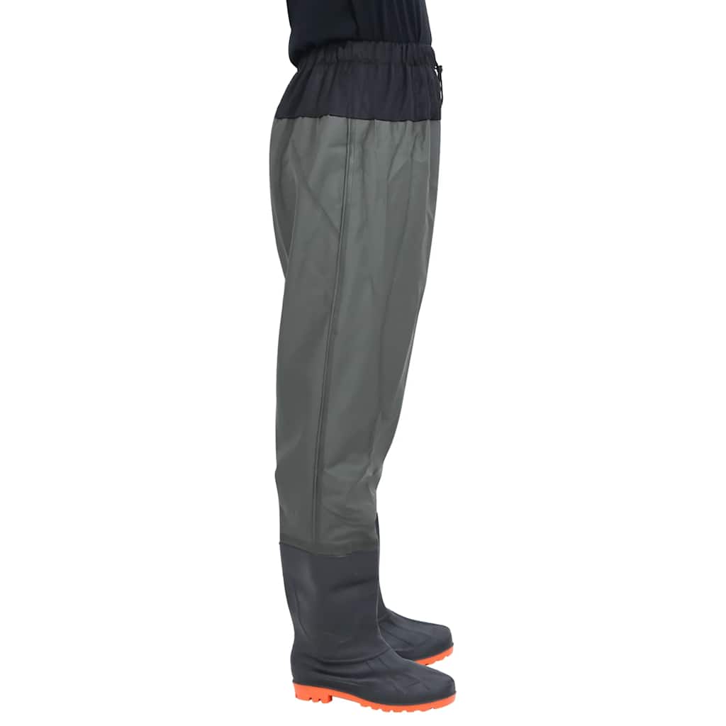 Waist Waders με μπότες σκούρο πράσινο μέγεθος 44