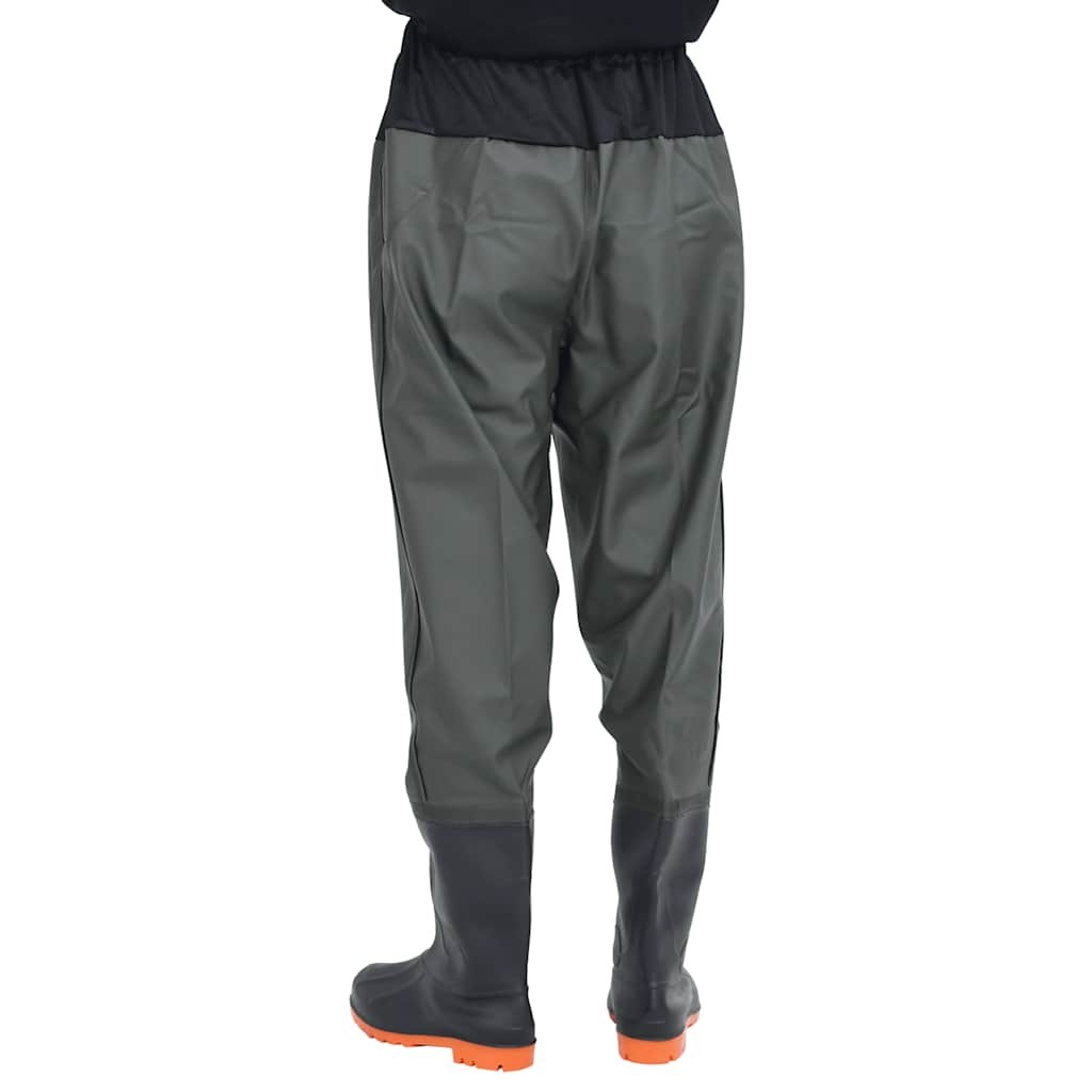 Waist Waders με μπότες σκούρο πράσινο μέγεθος 44