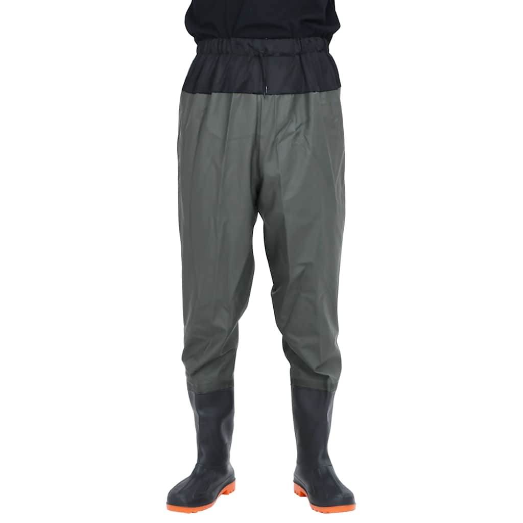 Waist Waders με μπότες σκούρο πράσινο μέγεθος 45