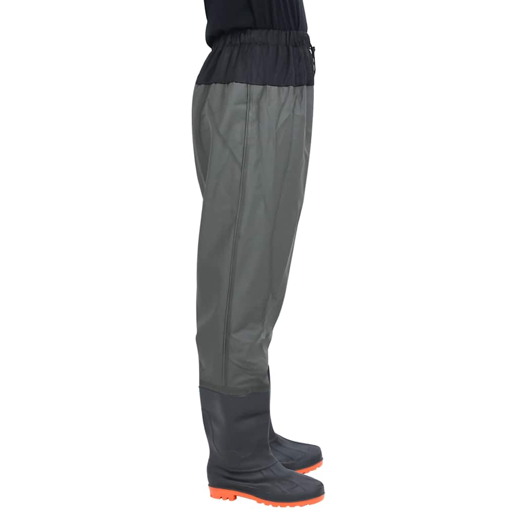 Waist Waders με μπότες σκούρο πράσινο μέγεθος 45
