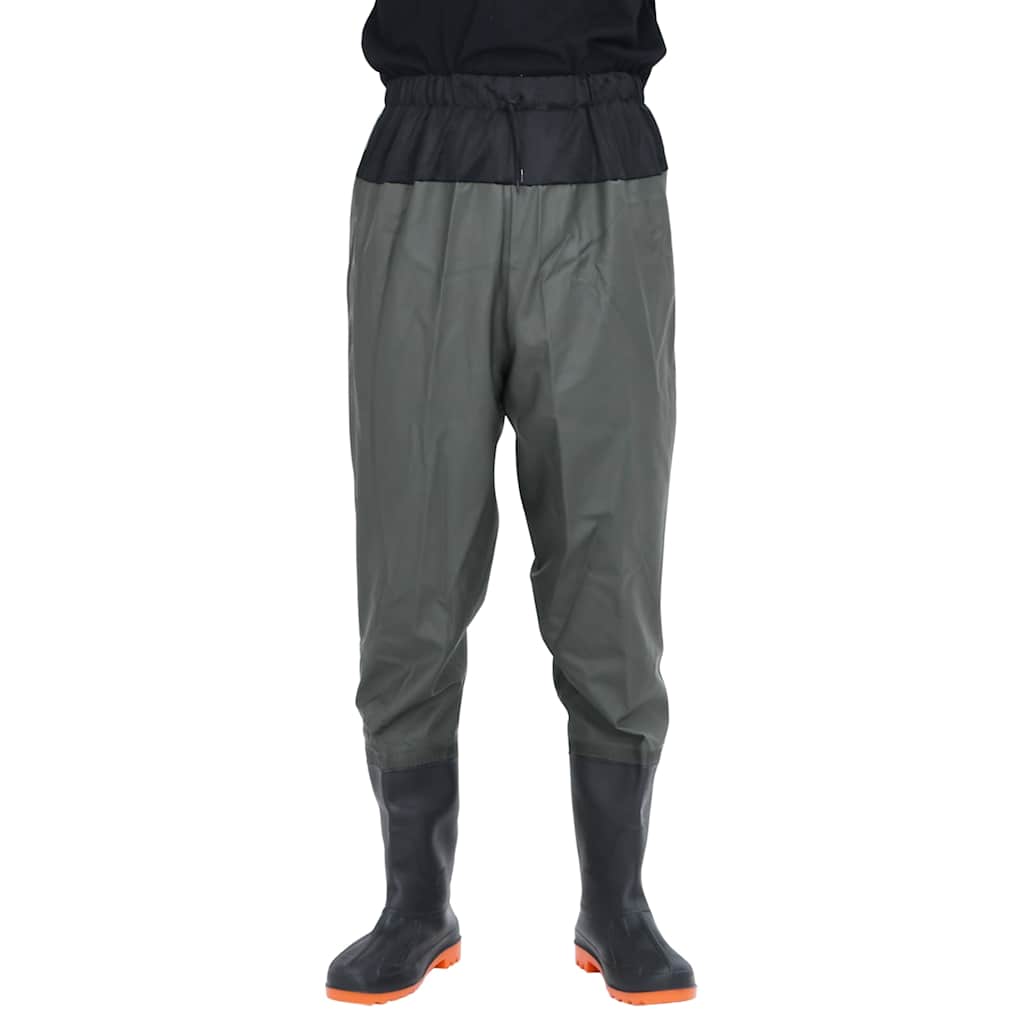 Waist Waders με μπότες σκούρο πράσινο μέγεθος 46