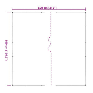 Σαφής μουσαμάς με οπές 5x8 m Πολυαιθυλένιο