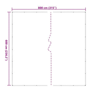 Σαφής μουσαμάς με οπές 6x8 m πολυαιθυλένιο - Pakobazaar