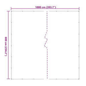 Σαφής μουσαμάς με οπές 6x10 m πολυαιθυλένιο
