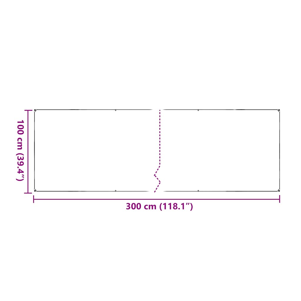 Σαφής μουσαμάς με οπές 1x3 m PVC