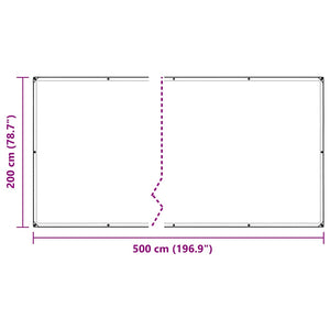 Σαφής μουσαμάς με οπές 2x5 m PVC