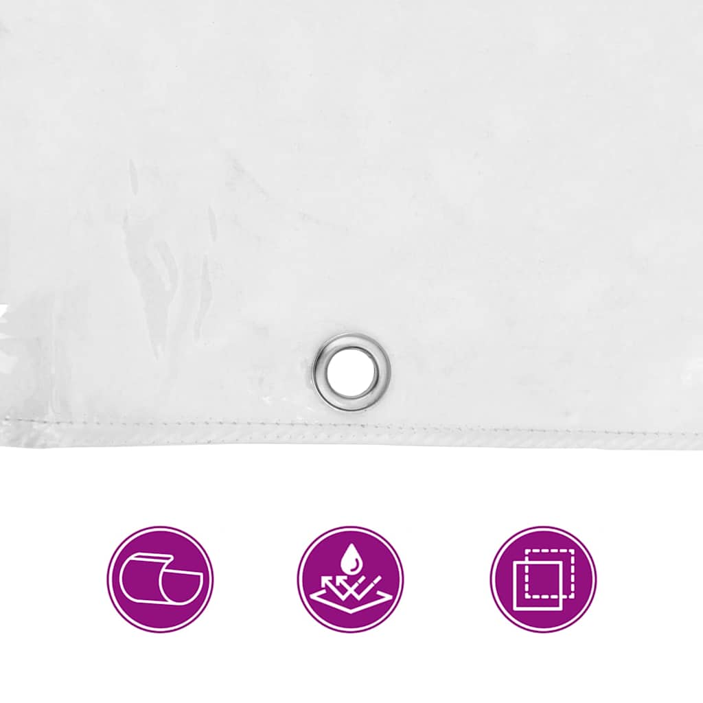 Σαφής μουσαμάς με οπές 2x8 m PVC - Pakobazaar