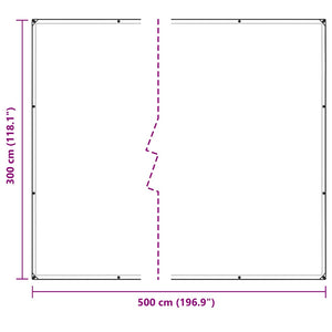 Σαφής μουσαμάς με οπές 3x5 m PVC - Pakobazaar