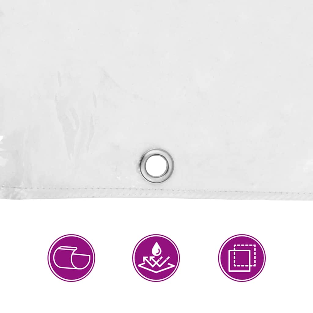 Σαφής μουσαμάς με τις οπές 3x8 μ PVC