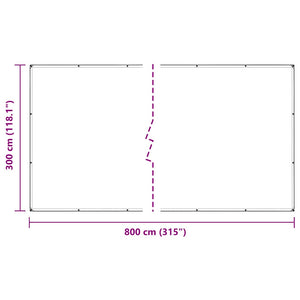 Σαφής μουσαμάς με τις οπές 3x8 μ PVC