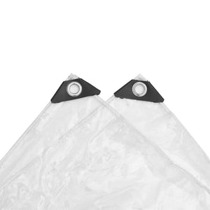Σαφής μουσαμάς με οπές 4x4 m PVC - Pakobazaar