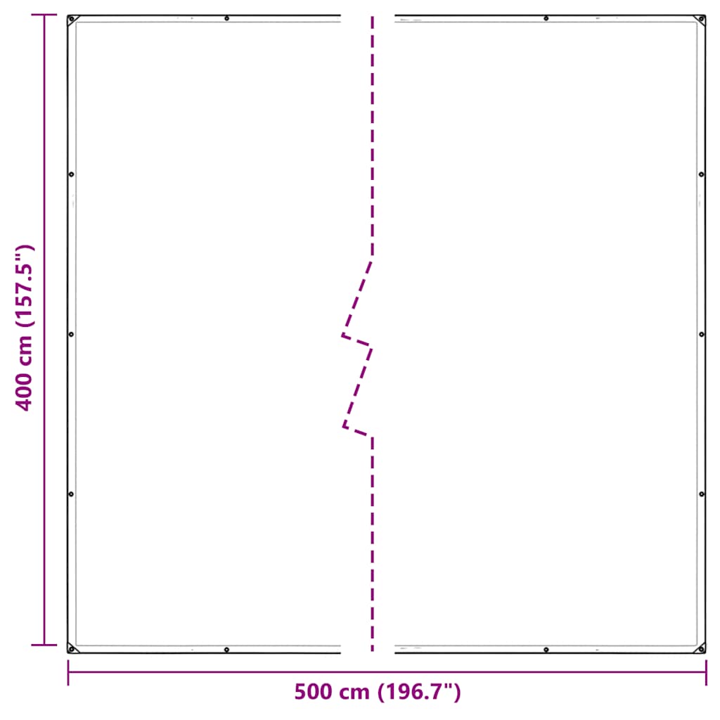 Σαφής μουσαμάς με οπές 4x5 m PVC