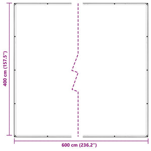Σαφής μουσαμάς με οπές 4x6 m PVC
